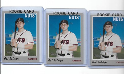 Cal Raleigh Mariners Lot of (3)  2019 Topps Heritage #62 TRUE & ONLY ROOKIE MINT