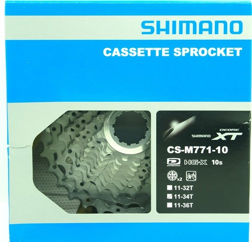 Shimano Deore XT CS-M771-10 11-34T 10 speed Cassette, New In