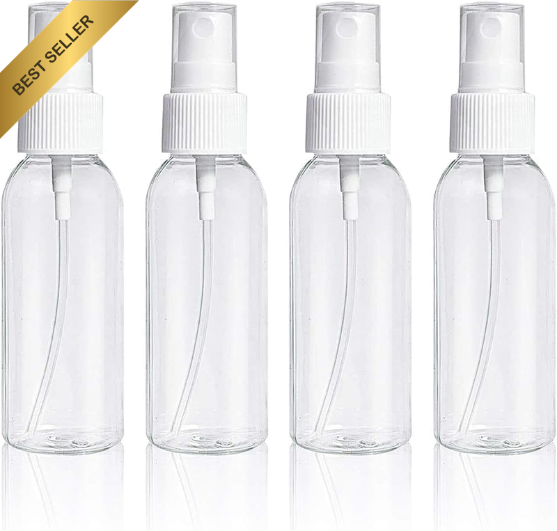 Empty Makeup Sprayer Plastic Spray Bottles, 4Pcs 100Ml Empty Spray Bottles Small