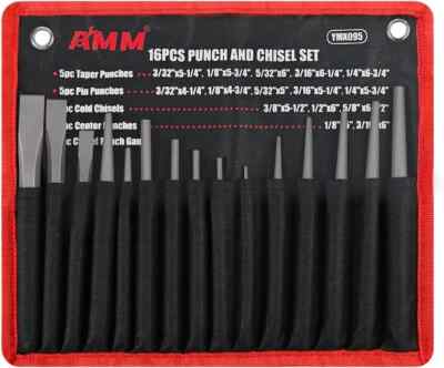 AMM 16PCS Punch and Chisel Set, including Taper Punch, Cold Chisels, Pin 16PC 