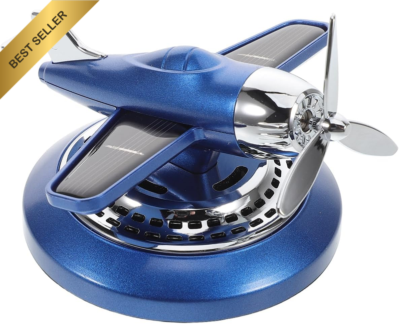 Solar Car Air Freshener Airplane Shape Aromatherapy Diffuser Dashboard Decoratio