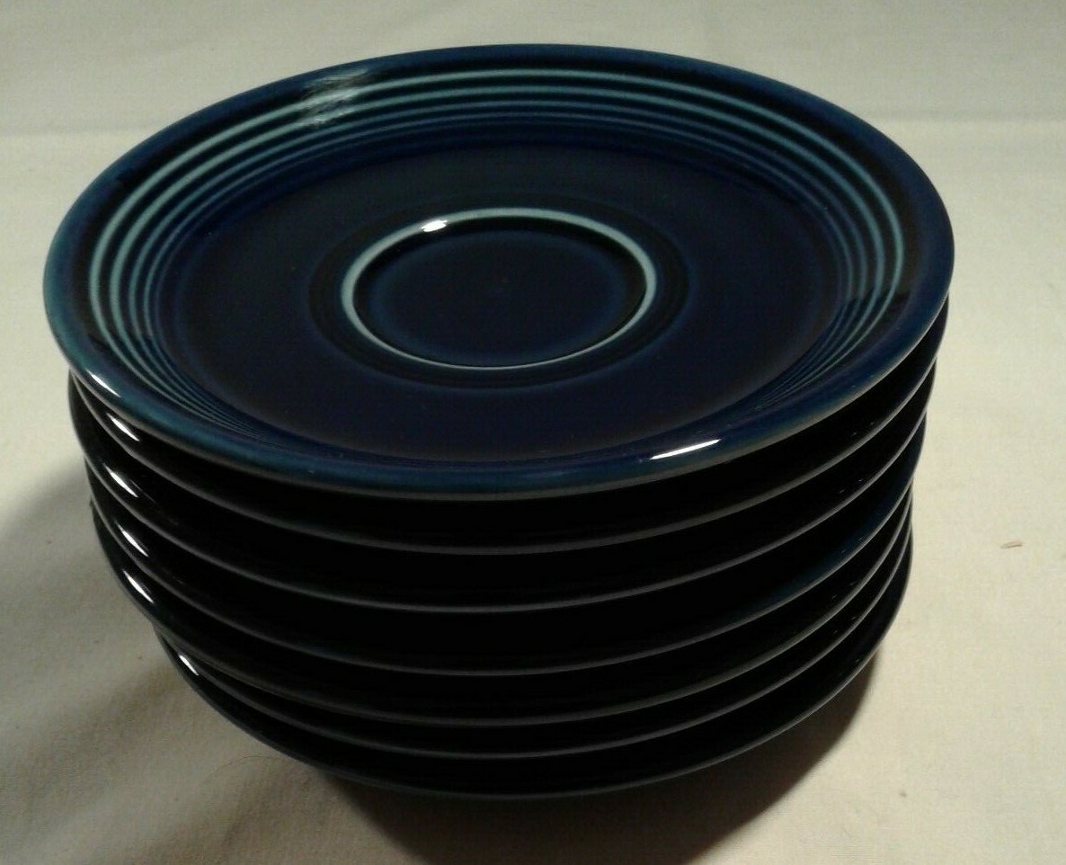 7 Vintage Fiestaware Cobalt Blue 6