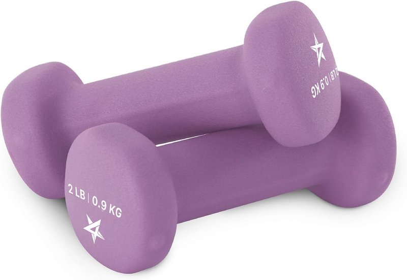 Neoprene Coated Dumbbell Hand Weight Sets of 2 - Multiple Weig...