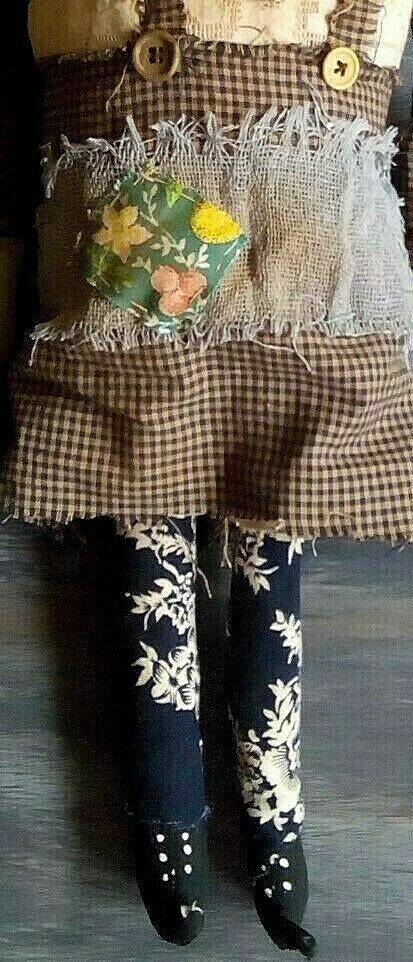 Collectible Handmade Primitive Doll by New England Doll Artist......