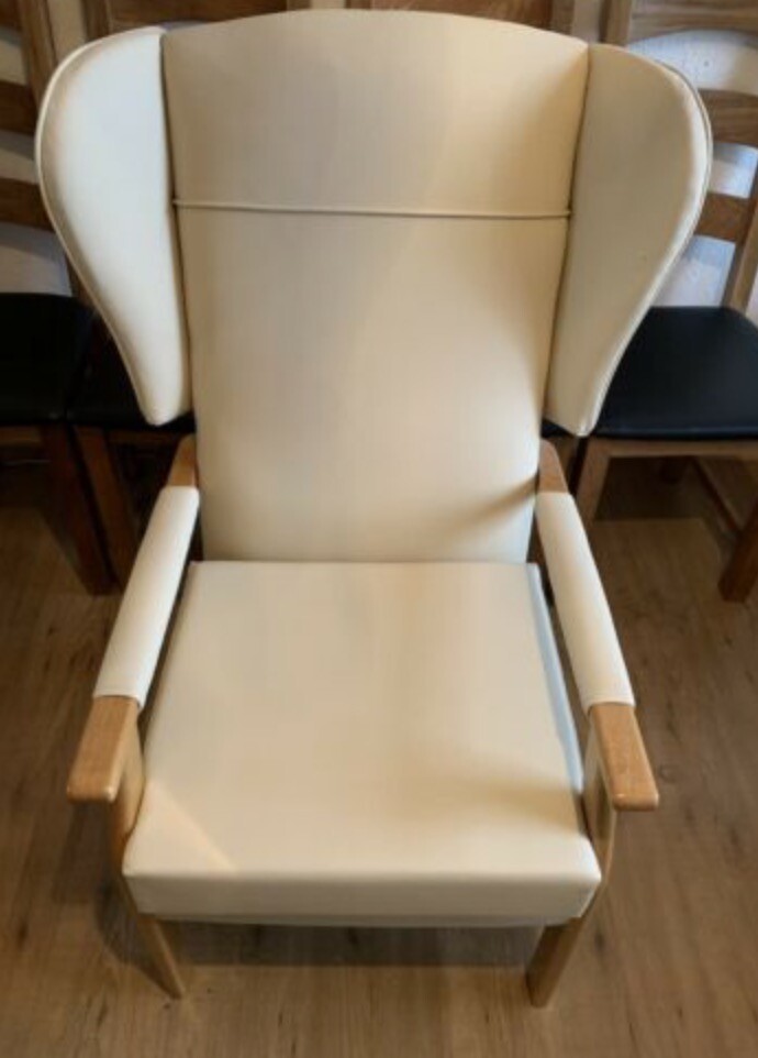 Cream Faux Leather Armchair in Kingston, London Gumtree