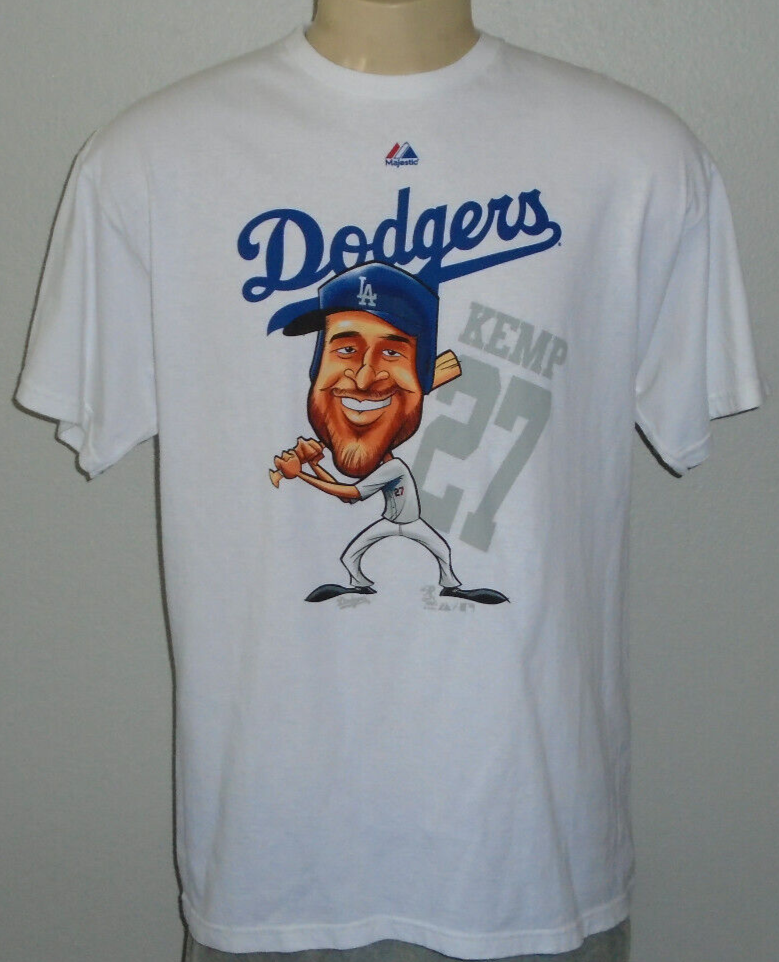 Matt Kemp #27 Los Angeles Dodgers Cartoon Graphic Majestic