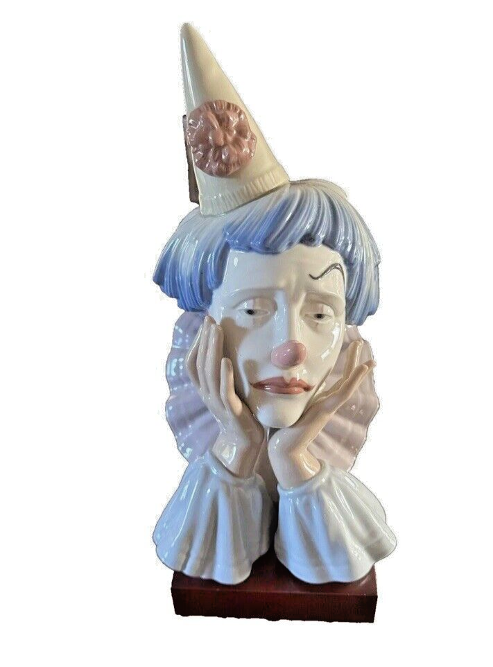 Vintage Retired Lladro Jester/Clown's Head #5129 'Sad