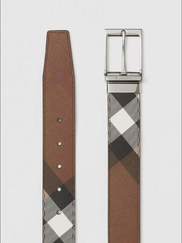 Pre-owned Burberry Reversible Belt Men In Multicolor