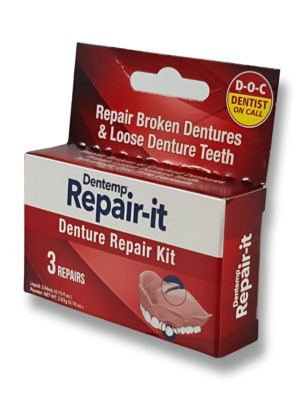 Dentemp Denture Repair Emergency Denture Repair Kit ( contains 3 repairs/kit)