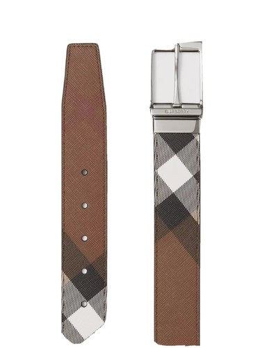 Pre-owned Burberry Reversible Belt Men In Multicolor