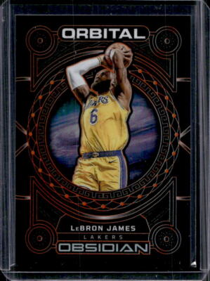 2022-23 Obsidian LeBron James Orbital Electric Etch Orange #12/35 #11