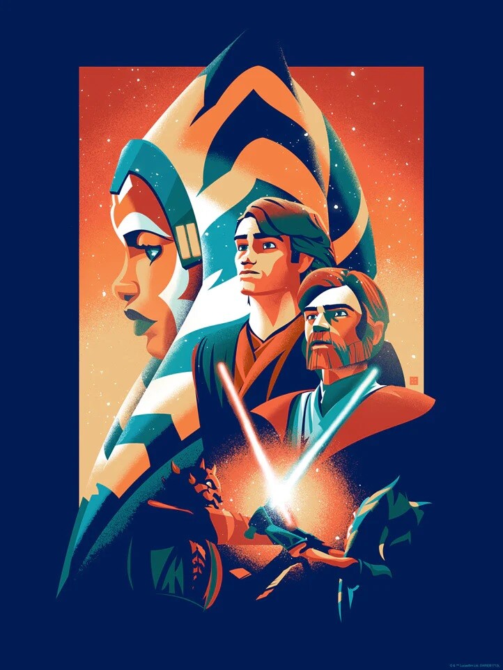 Star Wars Ahsoka Anakin Obi-Wan The Clone Wars Art Danny