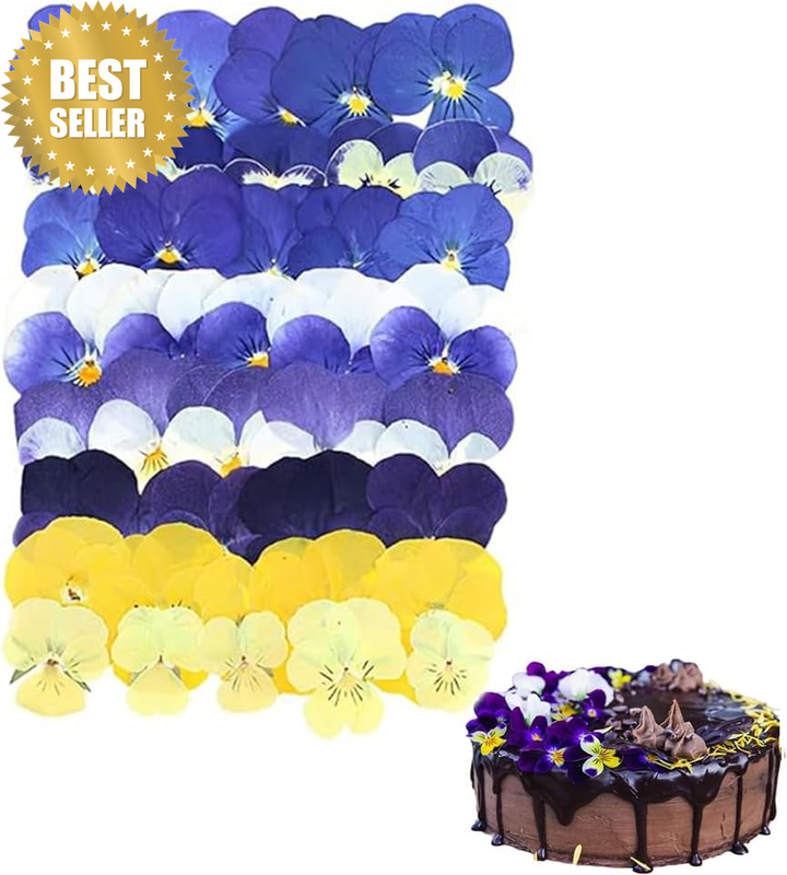 8 Varieties Edible Dried Pressed Flowers Natural Violet Mix for Cake Decorations