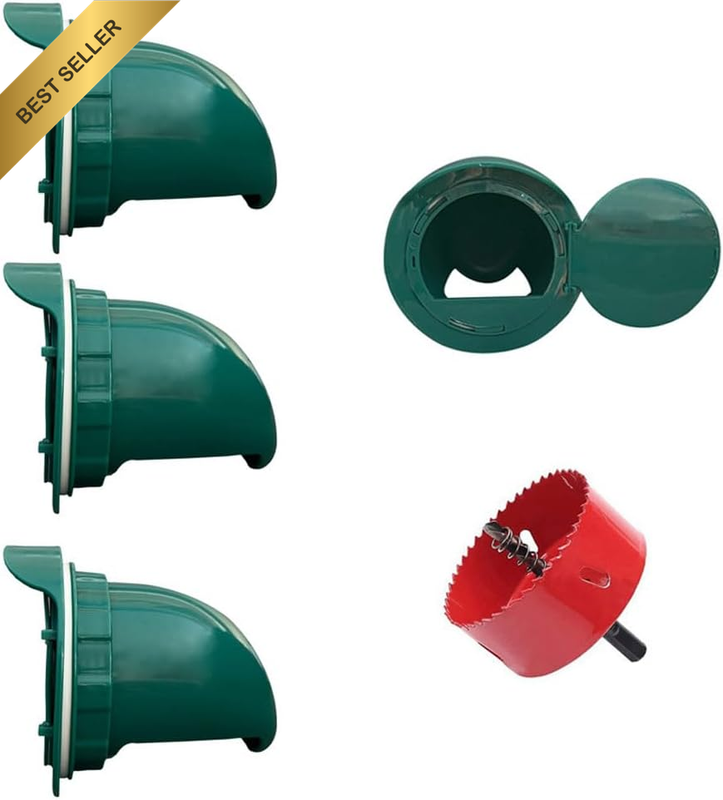 DIY No Waste Chicken Feeder Set Gravity Poultry Dispenser Hole Saw Bucket