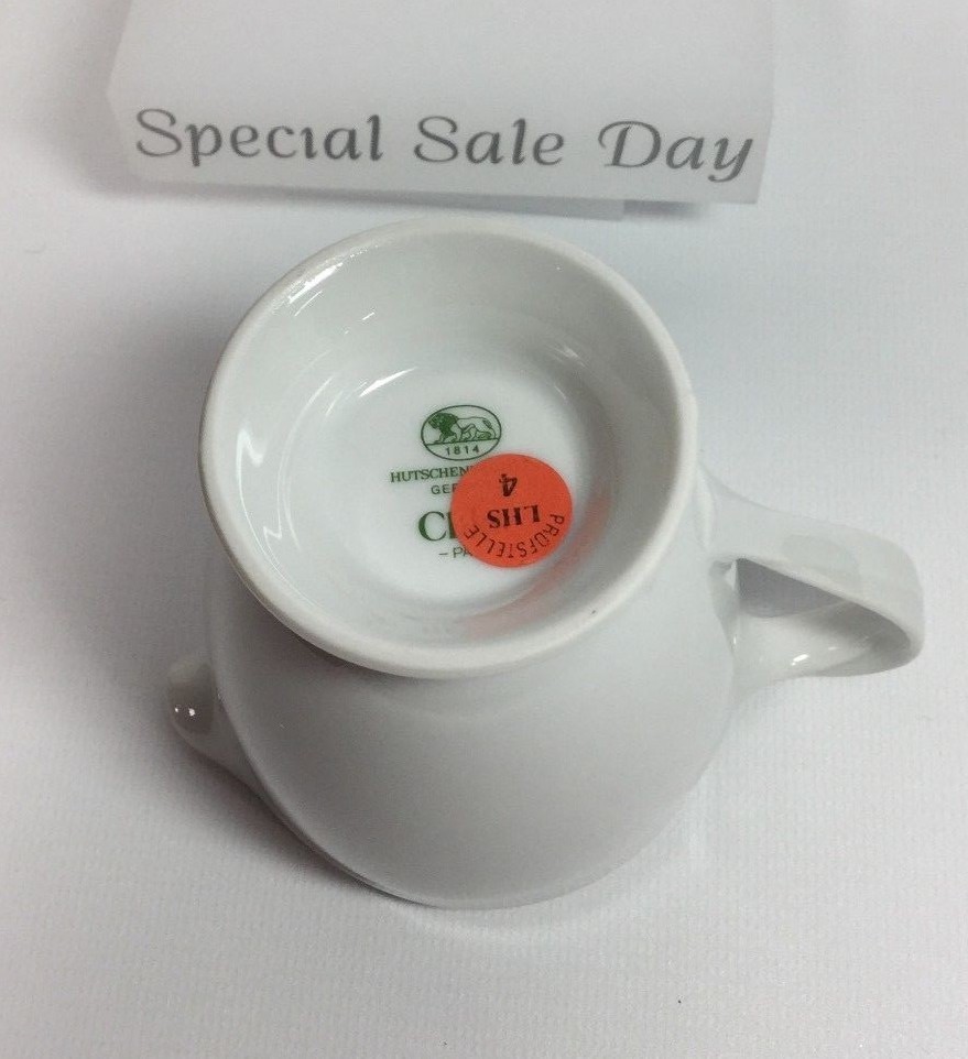 Hutschenreuther Fine China, NEW, RETIRED, Cholé White 7 oz Creamer #4430