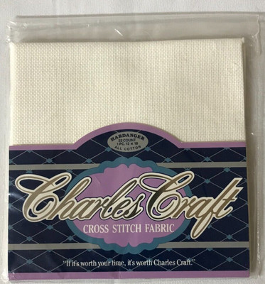 NEW Charles Craft CROSS STITCH FABRIC Silver 22 Count Hardanger 12 X 18