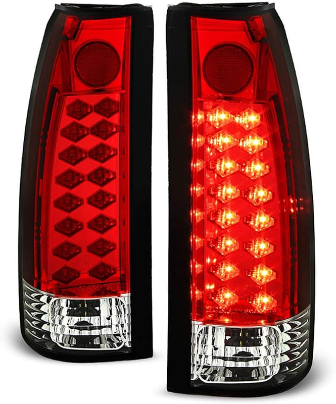 Clear Tail Lights Left Right for 1988-1998 Chevy Silverado GMC Sierra Suburban