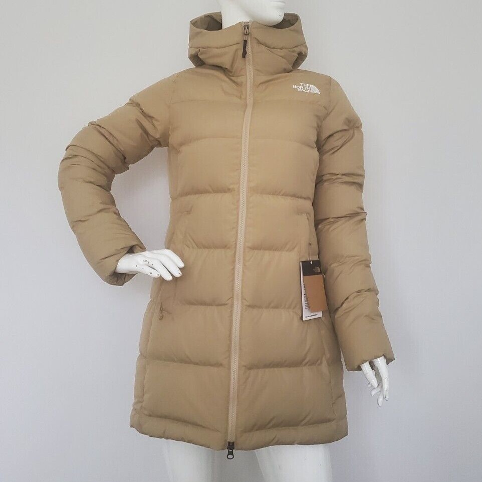 THE NORTH FACE ЖЕНСКАЯ КУРТКА НА ПУХУ GOTHAM PARKA С КАПЮШОНОМ ХАКИ, размеры XS, S, L, XL