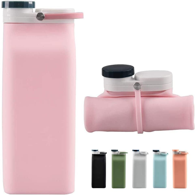 Collapsible Water Bottle BPA Free - Foldable Water Bottle for Travel Sports Bott