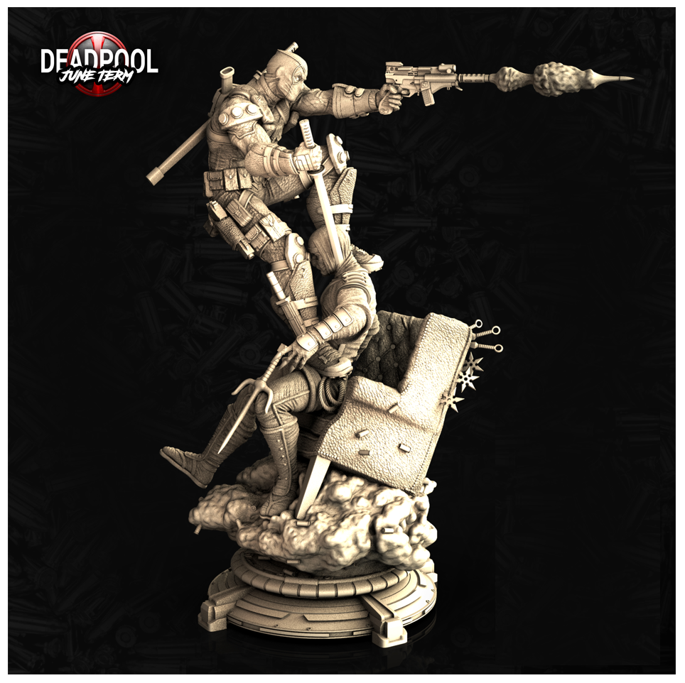 Deadpool resin scale model kit unpainted 3d print