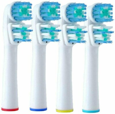 Alayna Replacement Toothbrush Heads Compatible with Oral B Dual Clean 4 Pack