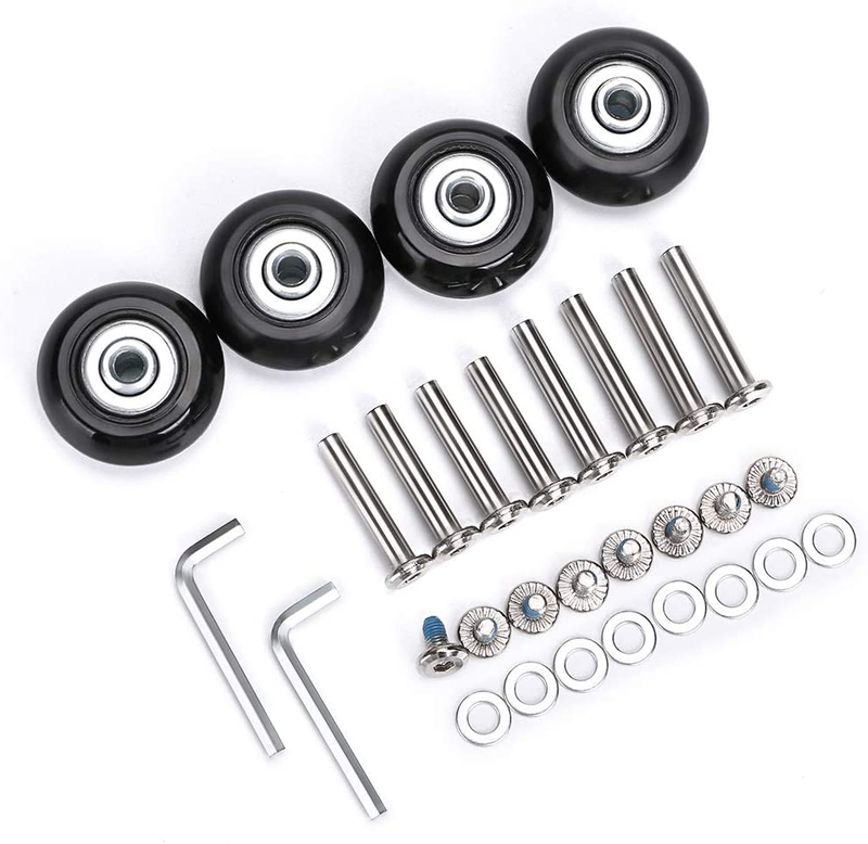 40Mm X 18Mm Luggage Suitcase Replacement Wheels, Rubber Swivel Caster  Set of 4