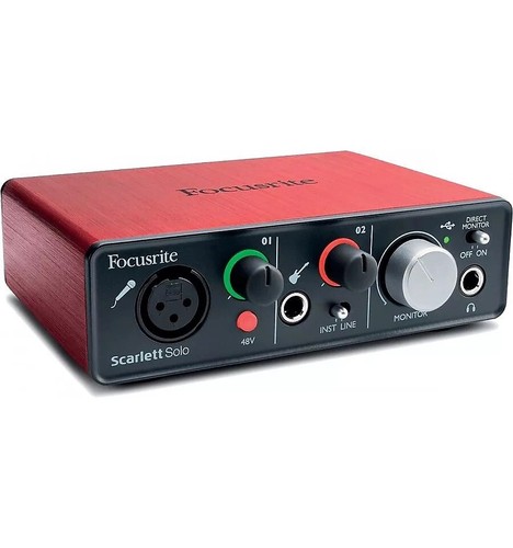 Focusrite Scarlett Solo 2nd Gen USB Audio Interface + Audio