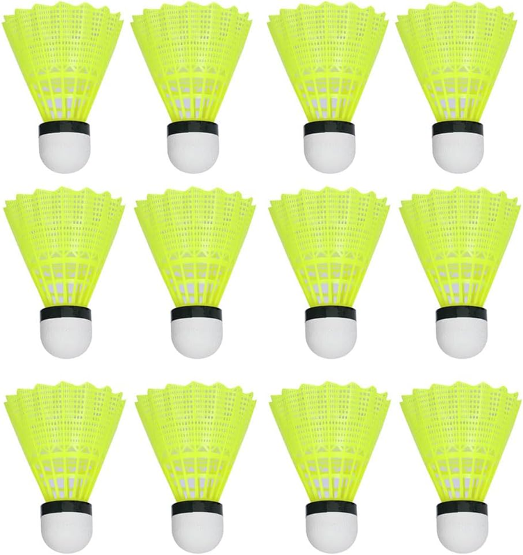 12PCS Badminton Shuttlecocks, Nylon Shuttlecocks with Soft Foam Head, 3.1×2.5In