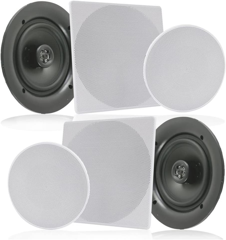 Pair 10&rdquo; Flush Mount In-Wall In-Ceiling 2-Way Speaker Syst