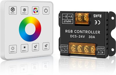 RGB LED Strip Controller 5V/12V/24V 30A LED Smart Touch Panel Dimmer Controller
