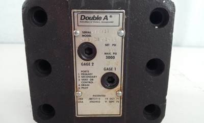 Vickers Double A Hydraulic Valve BQP-10 -3M-C-10A4 MAx PSI 3000