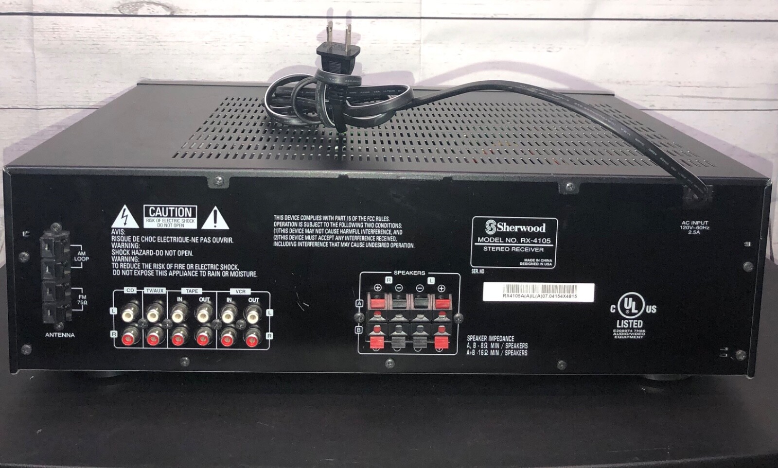 Sherwood RX 4105 2 Channel 100 Watt Receiver AM/FM Digital Stereo Receiver