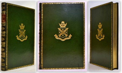 1899 PRIZE Book BOTONY BIRDS INSECTS 150 Engravings FINE Leather Binding Marbled