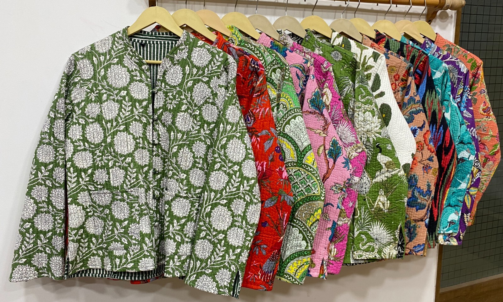 Pre-owned Handmade 10pc Quilted Jacket Assorted Reversible Short Jacket  Cotton Jacket In Multicolor