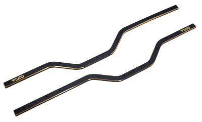 NHX RC Brass Frame Rails (2) for SCX24 Jeep Gladiator -Black/Gold
