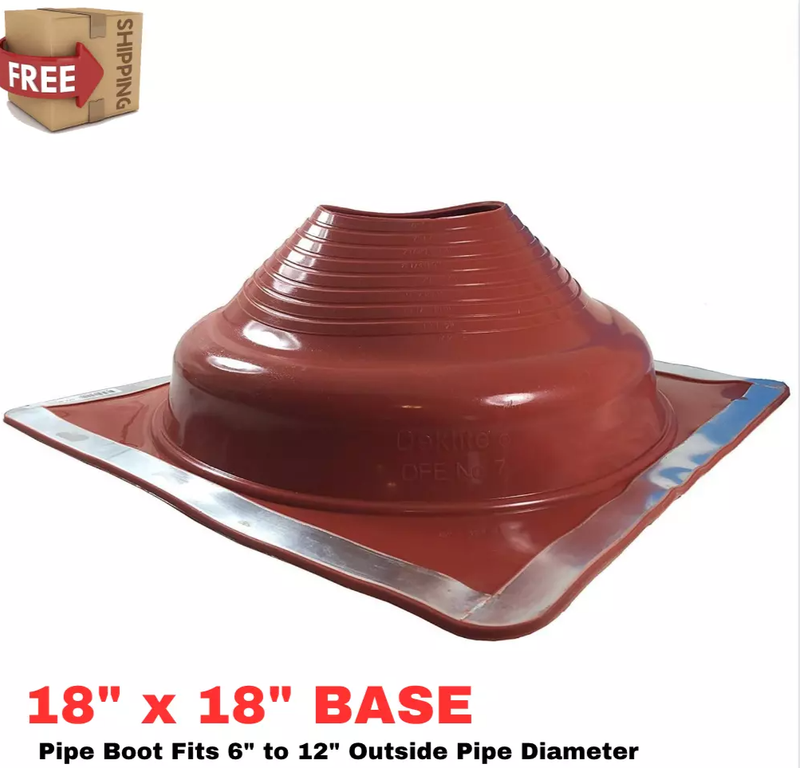 Silicone Metal Roof Insulated Pipe Flashing Square Base for Wood Stove Fireplace
