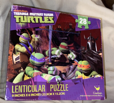 Teenage Mutant Ninja Turtles 28 Piece Lenticular 3-D Puzzle 2012 9 X 6 