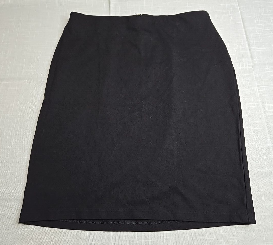 Philosophy Skirt Women's Size 8 Black Stretchy Zipper Gold