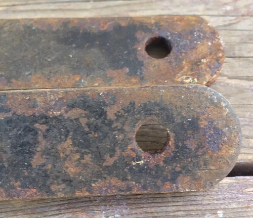 Antique Barn Door Strap Pair Of Hinges Wrought Iron Pair 11” Blacksmith Maine