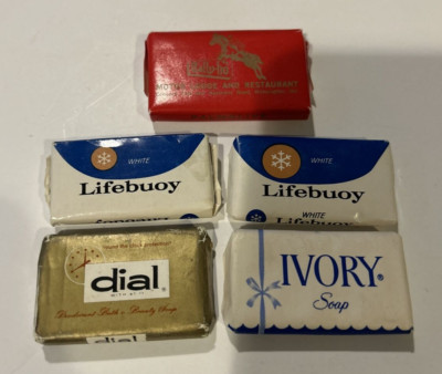 Vintage Hotel Bar Soap Dial Ivory Lifebuoy Palmolive Tally Ho Motel