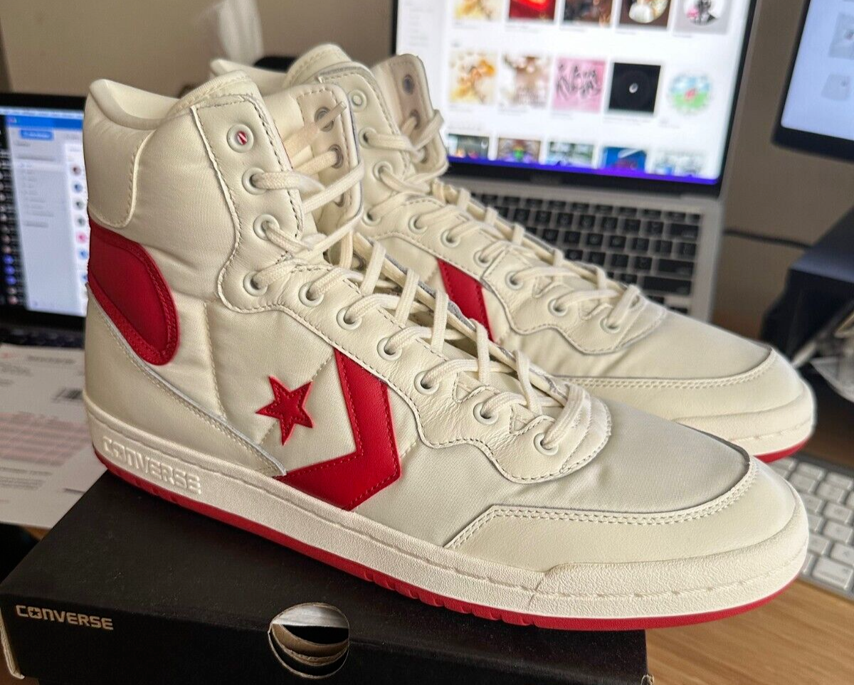 Pre-owned Converse Fastbreak Hi 'enamel Red' 159663c Brand In Box Men's Size 11 In White
