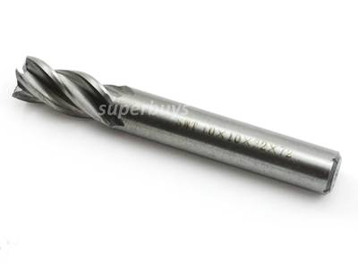10mm 4 Flute HSS End Milling Mill Edge Slot Cutter Cutting Lathe Router Bit Tool