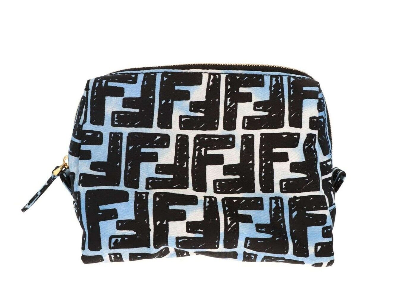 FENDI X Joshua Vides Beauty Bag Blue Black Makeup Women's | eBay