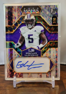 Edefuan Ulofoshio Auto 2024 Wild Card Auto Mania Rookie #'d /10 Buffalo Bills