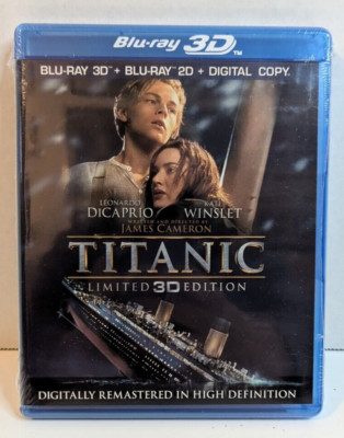 NEW Titanic  Blu-Ray Limited Edition 3D/2D + Digital Copy (2012) FREE SHIPPING!