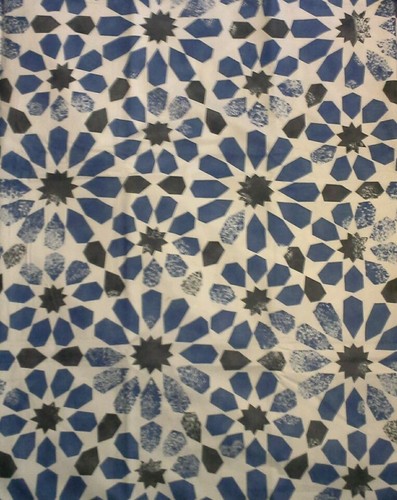 Sabrina Soto Havana Blue Geo One Window Curtain Panel ~ 54x84 ~ Lined