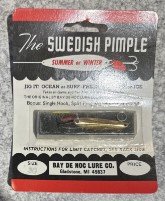 Bay De Noc Swedish Pimple Ice Fishing Jig 3G