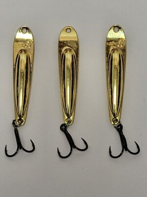 3 Brass Swimmin' Spoon 6 Grams Walleye Perch Trout Lures High Quality Ice Jig