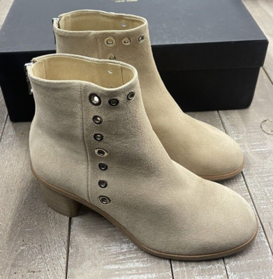NIB $575 Rag & Bone Willow Grommet Leather Boots In Sand Size: 37.5 (US 7.5)