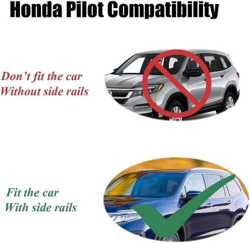 Roof Rack Cross Bars for Honda Pilot 2016-2022 Black Crossbars Aluminum Carrier